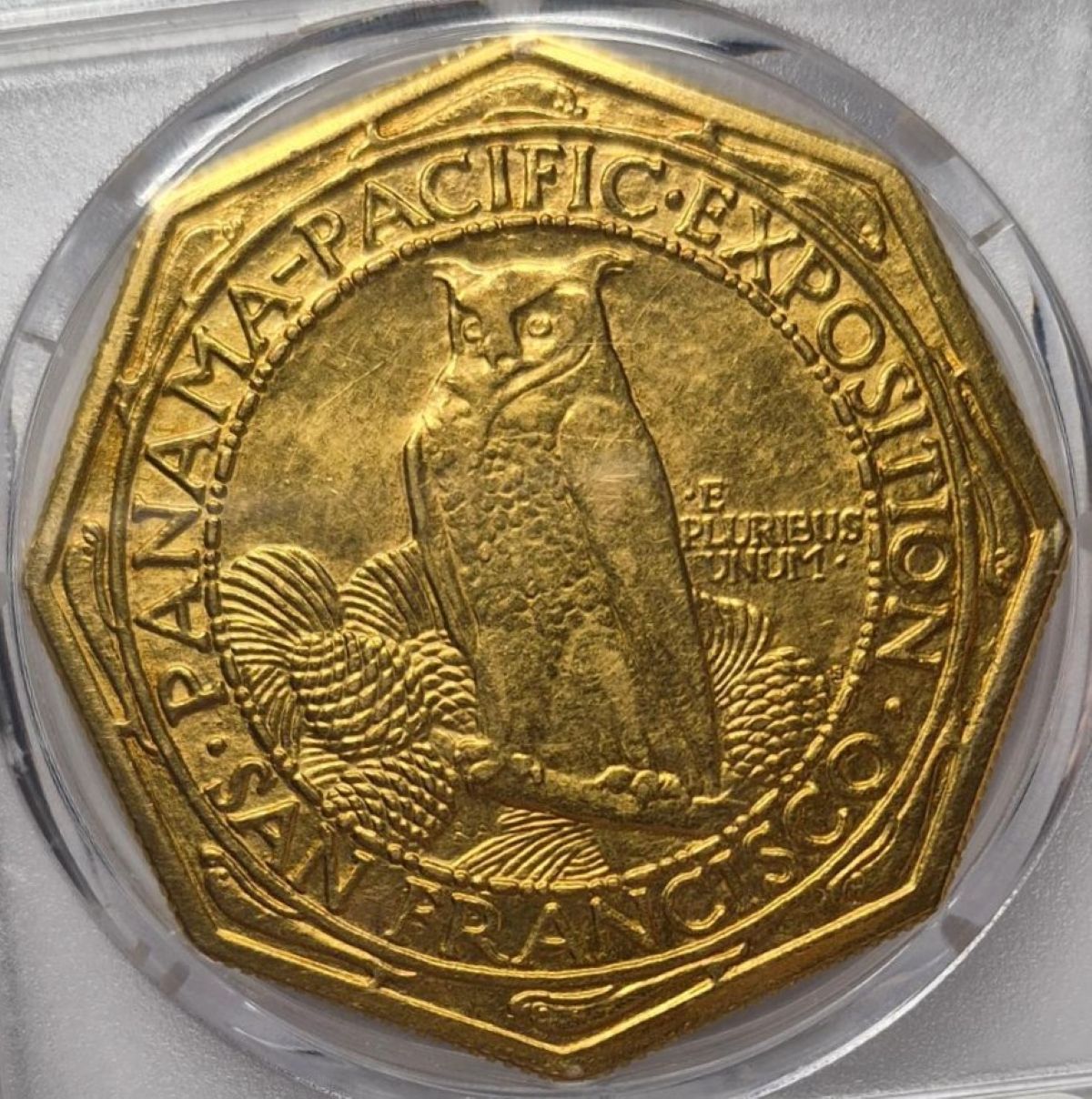 1915-S-$50-Panama-Pacific-Expo-Gold-Commemorative,-Octagonal